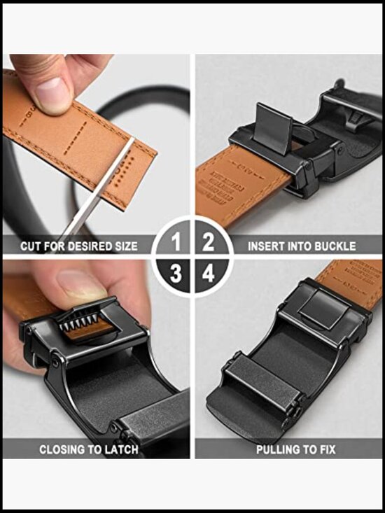 Pure Zinc Ratchet Belt Buckle Replacement for 1 3/8\